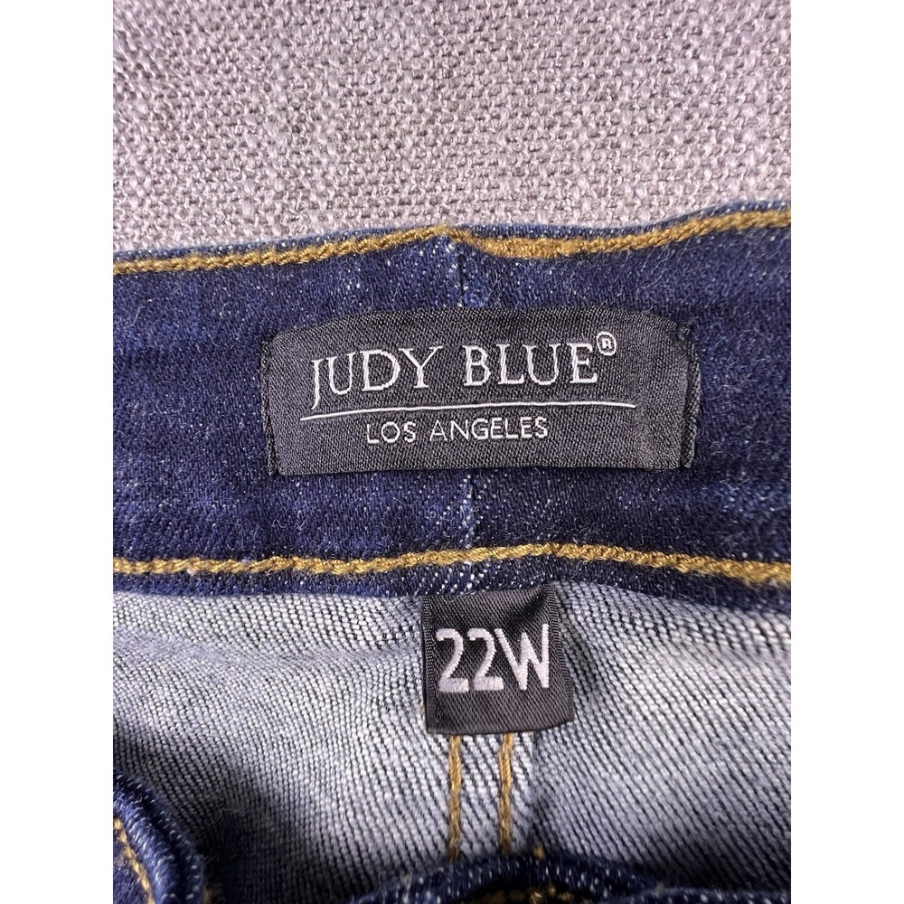 Judy Blue Jeans Women's 22W Blue Skinny‎ Fit Boho City Preppy Dark Wash NWT - Picture 5 of 16
